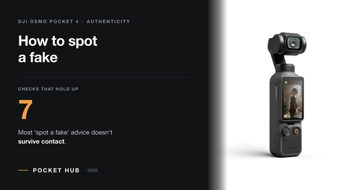 How to Spot a Fake DJI Osmo Pocket 4: 7 Checks