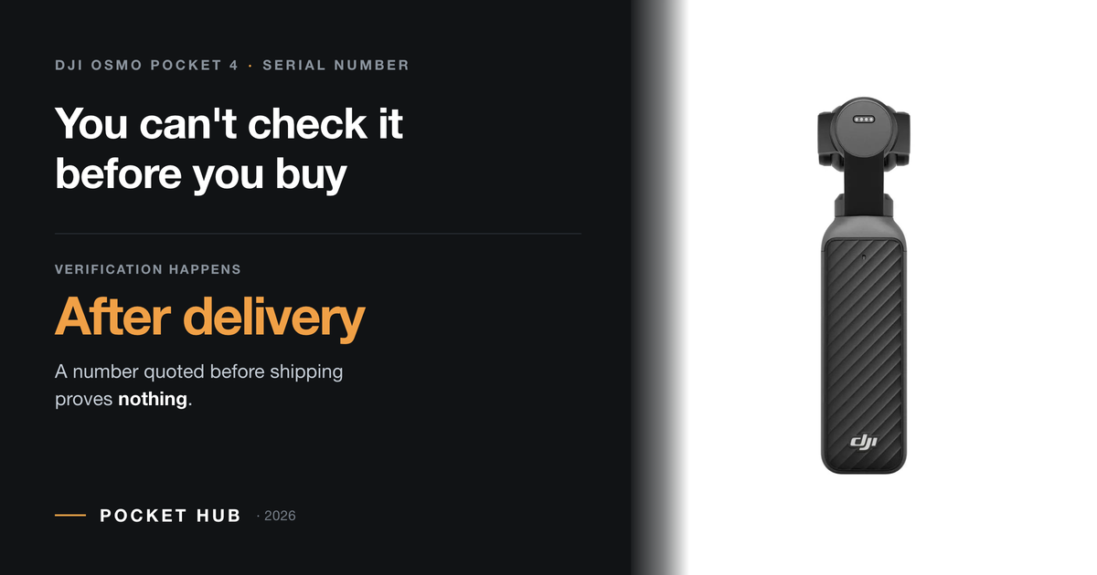 How to Verify a DJI Osmo Pocket 4 Serial Number