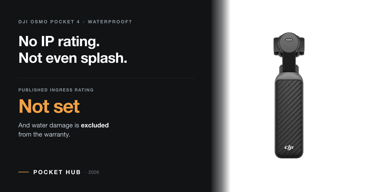 Is the DJI Osmo Pocket 4 Waterproof?